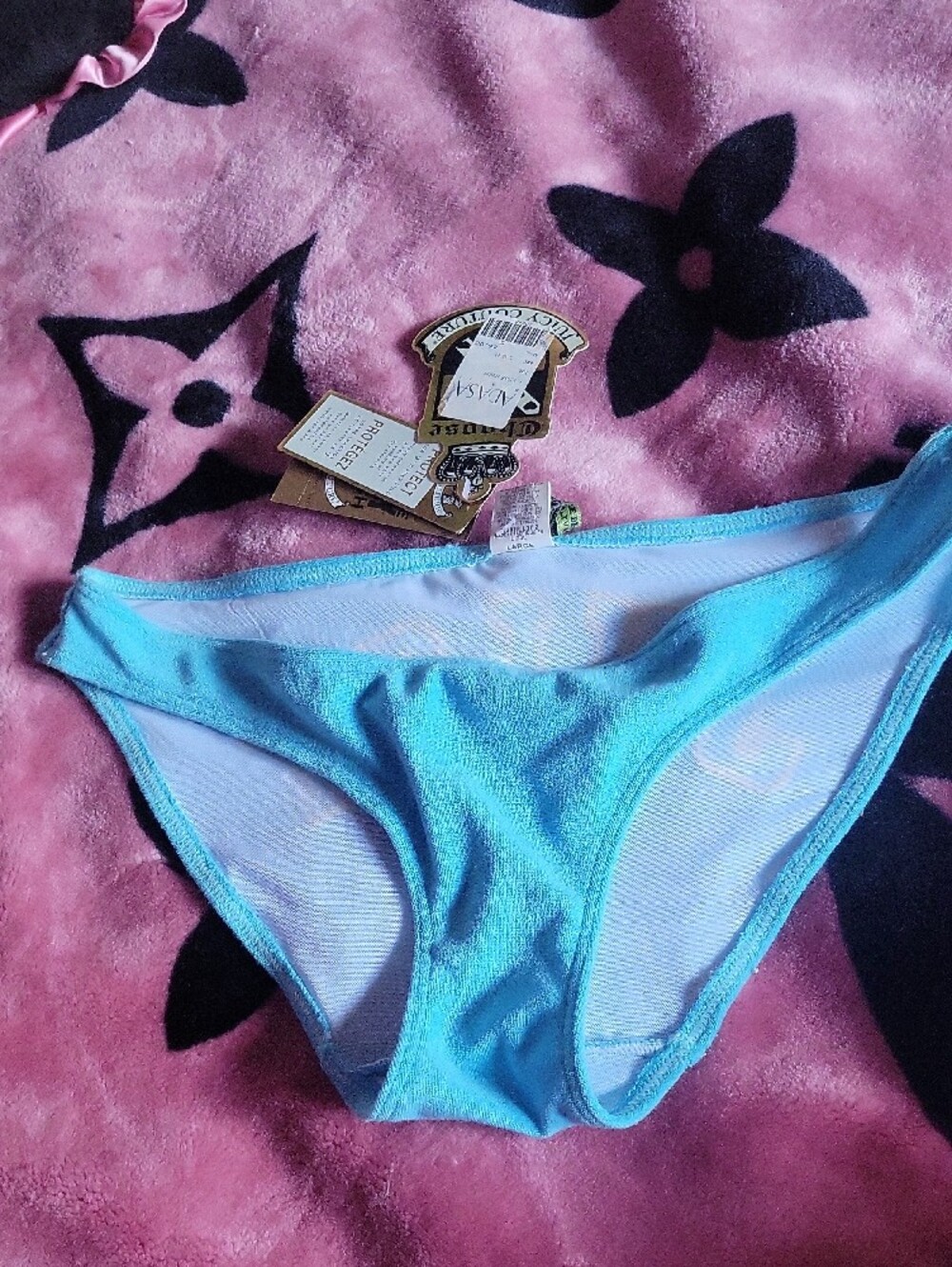 Juicy Couture Turquoise Blue Embroidered Bikini Set - Picture 7 of 9